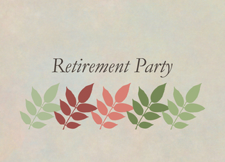 Retirement Party Invitation Autumn Leaves Business Card Greeting Card