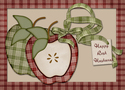 Keywords: rosh hashanah, apples, ribbon, plaid, scrap style, modern, jewish, holiday, new year, green, maroon