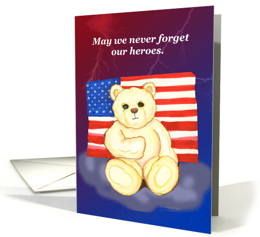 Teddy Bear Patriotic Card by Starhorsepax Designs