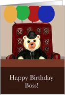 For Boss Bear at Desk with Balloons