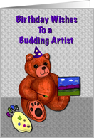 Birthday for Artist Painting Teddy Bear