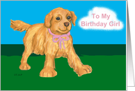 Golden Retriever Puppy Birthday for Daughter