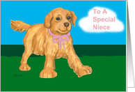 Golden Retriever Puppy Birthday for Niece