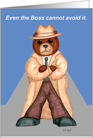For Boss Birthday Bear in Fedora and Duster